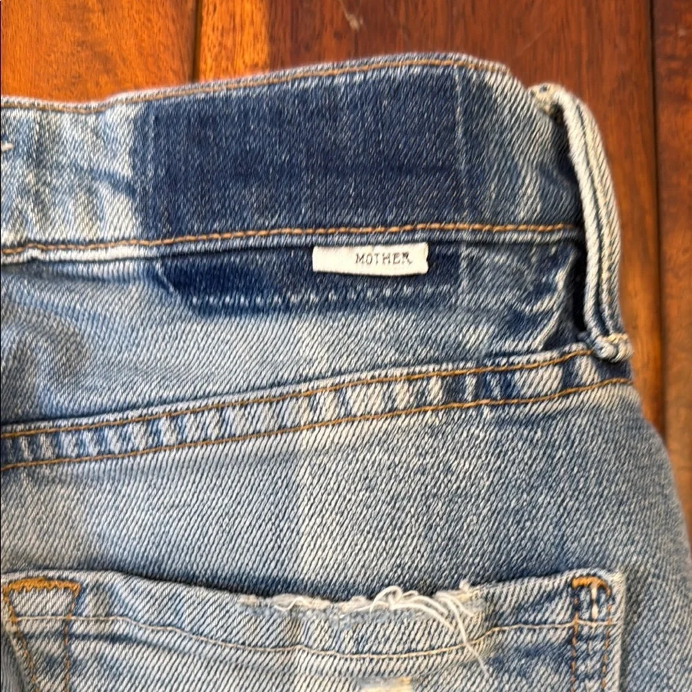 Mother “The Sacré﻿d Slit Mini” Light Blue Denim Skirt | Sz 25–26 - Picture 3 of 10